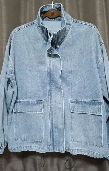 데님 블루종 / 워시 가공 데님 자켓