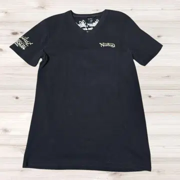 Norton V넥 T셔츠 XXL 블랙 자수 로고 바이크