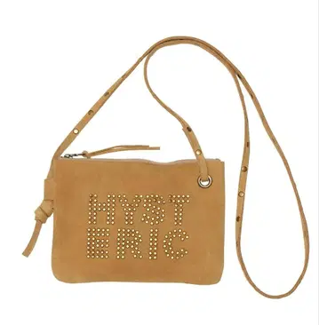 HYSTERIC GLAMOUR 베이지 로고 스터드 사코슈