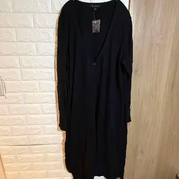 H by Halston 블랙 롱 가디건 LP