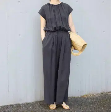 한정 할인 IENA 큐프라 개더 넥 올인원 네이비 새상품