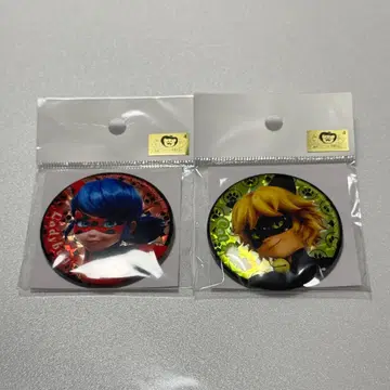 미라큘러스 반짝반짝 캔뱃지 레이디버그 & 샤 노와르