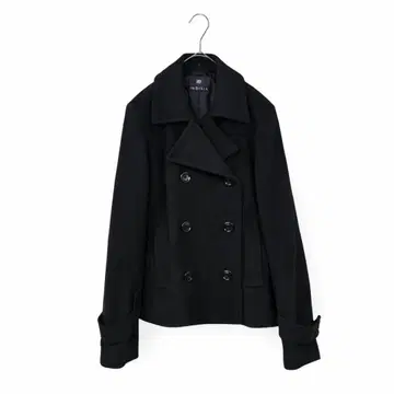 280 아줄바이마우지 피 코트 숏 기장 울 혼방 차콜 그레이