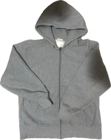 그레이 풀 집업 후드티 후드 부착