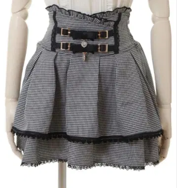 LIZLISA 리즈리사 2단 리본 벨트 치마바지 그레이