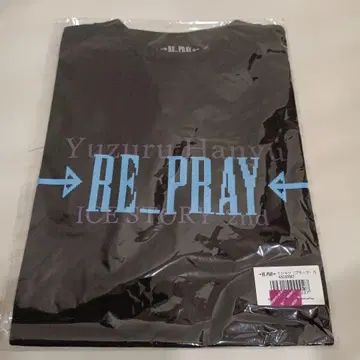 [미개봉] 하뉴 유즈루 선수 RE_PRAY 블랙 T셔츠 S사이즈
