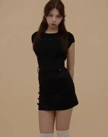 andmary Blair 하이웨이스트 스커트 블랙 S 스커트