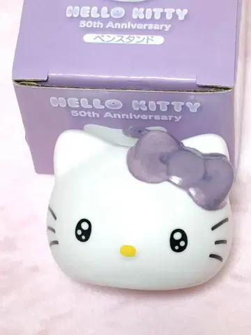 산리오 헬로키티 50주년 기념 펜 스탠드 퍼플 미사용 새상품!