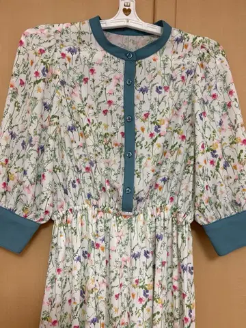 ITS'DEMO 꽃무늬 롱 원피스 7부 소매