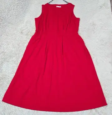 새상품급 LUCUORE 슬리브리스 원피스 3L 빨간색 레드