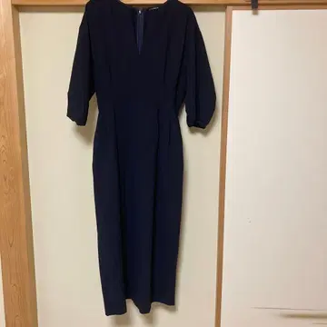 VERMEIL par iena 네이비 7부 소매 원피스 40 일본제