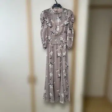 윌 셀렉션 새상품 가드니아 시어 원피스 M 핑크