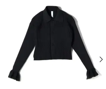 CFCL FLUTED LUCENT CROPPED SHIRTCARDIGAN