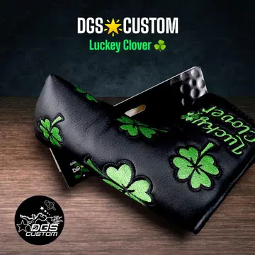 Happy 럭키 클로버 블랙 골프헤드커버 마그넷