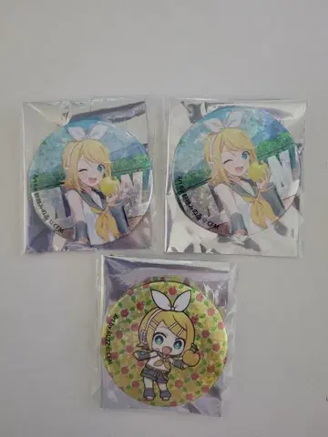 하츠네 미쿠 x 히로사키 사과 카가미네 린 캔뱃지 세트