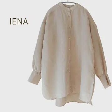 이에나 IENA 라미 리오셀 백 개더 셔츠 블라우스 밴드 카라 M