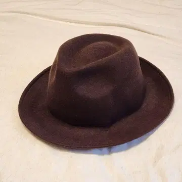 고급 브라운 울 중절모 펠트 햇