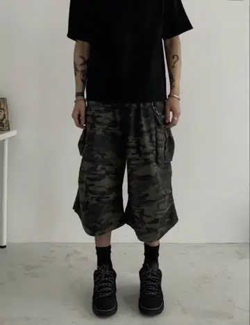 shorts 그런지 카모플라쥬 하프 팬츠