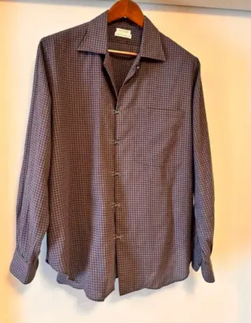 NICENESS 한정판 긴팔 셔츠 브라운 계열 체크