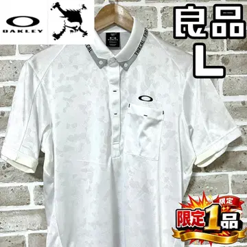 [ 선착순 ] 오클리 스컬 반팔 피케 셔츠 L 사이즈 화이트 계열