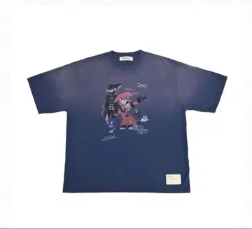 계속 한밤중이면 좋을 텐데 셰이드 빈티지 T셔츠 네이비 M