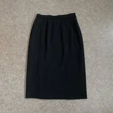 빈티지 타이트 스커트 심플 블랙 고급 모 100% 큐프라 100%