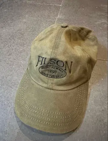 FILSON 올리브 오일 코튼 캡