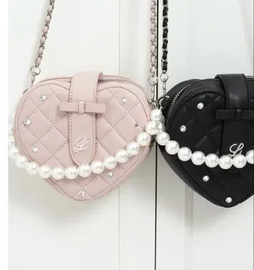 루미뇽 Heart quilting bijou 2way bag 핑크