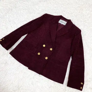 프레타포르테 레트로 자켓 빈티지 골드 버튼 와인 레드 11호