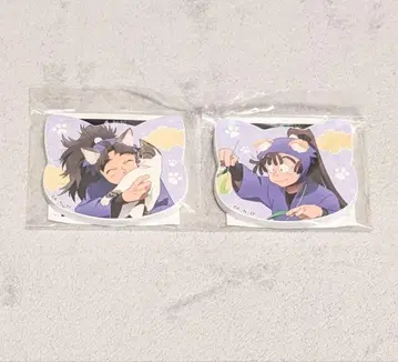 닌타마 난자타운 고양이형 마그넷 배지 타케야 하치자에몬 오하마 칸에몬