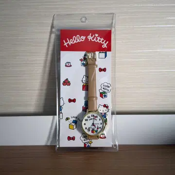 헬로키티 아날로그 시계 베이지
