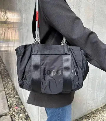 미사용 topologie Duffle Small 블랙 스트랩 포함