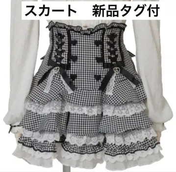 리즈리사 lizlisa 레이스업 티어드 치마바지 그레이 택 포함 새상품