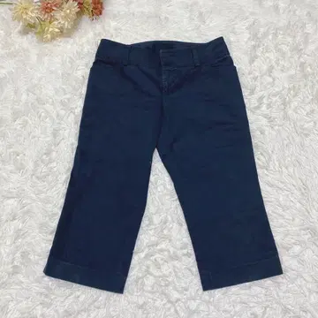 s.250 [미쉘클랑] 7부 밑단 캐주얼 팬츠 네이비 여름 사락사락