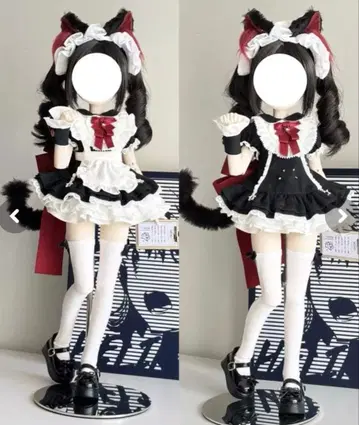 딜러제 MMD 메이드 의류 냥냥 고양이 반팔 1/4 인형