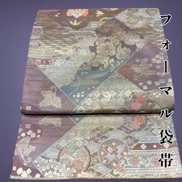 후쿠로 오비 럭셔리 패치워크풍 화문 고전 문양 포멀 기모노 오비