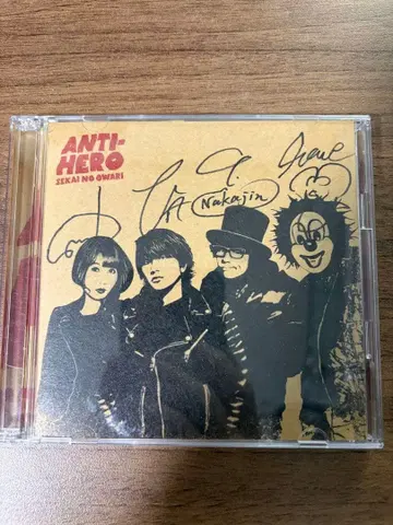 [친필 사인] SEKAI NO OWARI ANTI-HERO 초회반 CD