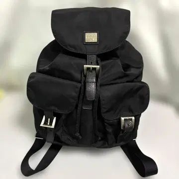 MARY QUANT 블랙 나일론 백팩 마리콴트 마리쿠와