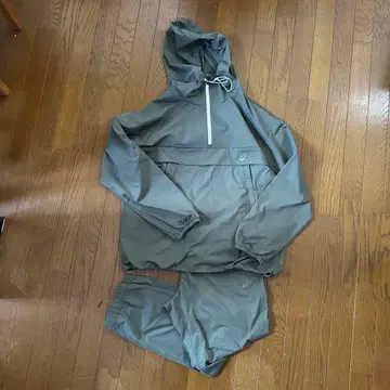 아식스 나일론 후드 부착 자켓 상하의