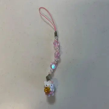 헬로키티 스트랩 하트 자물쇠