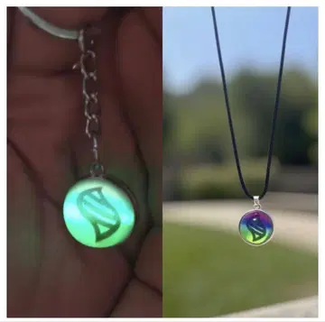 [미사용 새상품] 포켓몬 메가스톤 키링과 목걸이 세트