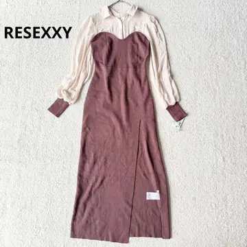 리젝시 셔츠 도킹 니트 원피스 프리 브라운 미사용 새상품