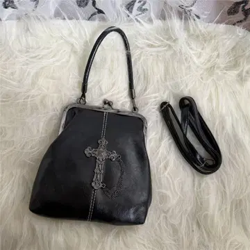 고딕풍 가마구치 백 십자가 빈티지풍 2WAY 지뢰계