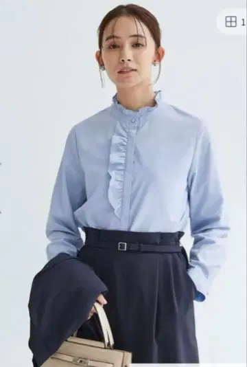 greenlabel relaxing 프릴 디테일 블라우스 26SS