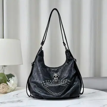 고딕 펑크 스컬 스터드 다크 계열 하라주쿠 스트릿 2WAY Y2K