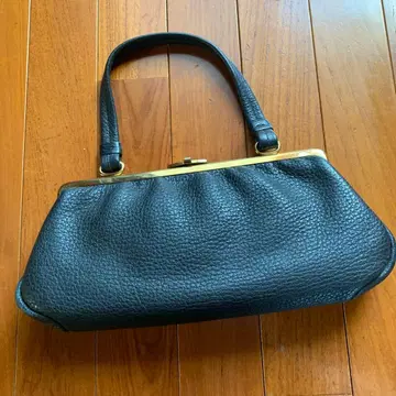 빈티지 연대물 클러치백 가죽 블랙