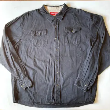 빈티지 랭글러 블랙 페이드 셔츠