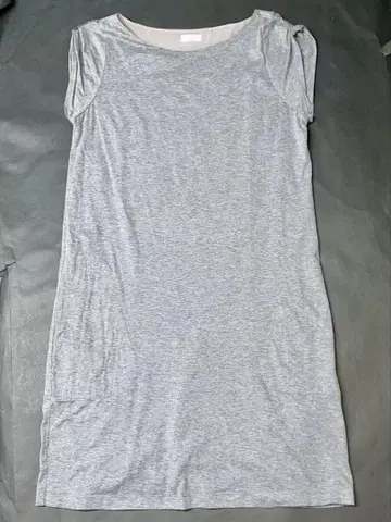 브루넬로쿠치넬리 소매 큐빅 장식 티셔츠 원피스 L 그레이 새상품급