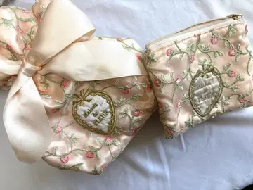 Maison de FLEUR 파우치 세트 자수 리본 복조리