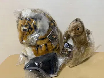 HANSA 봉제 인형 호랑이, 다람쥐, 블랙 쥐 3개 세트 택 포함
